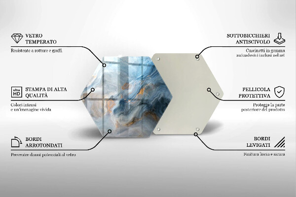 Üveg vágódeszka Márvány textúra