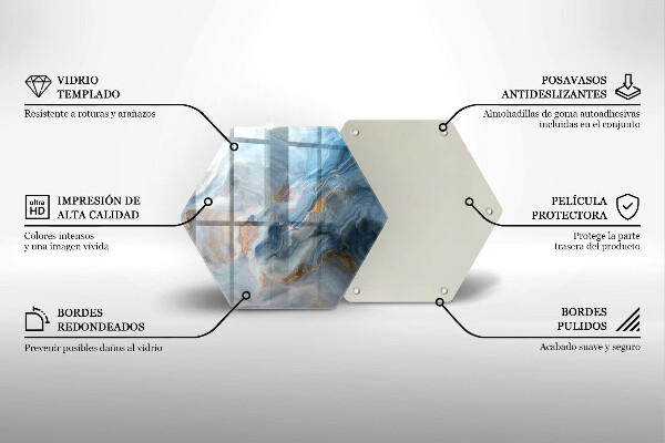 Üveg vágódeszka Márvány textúra