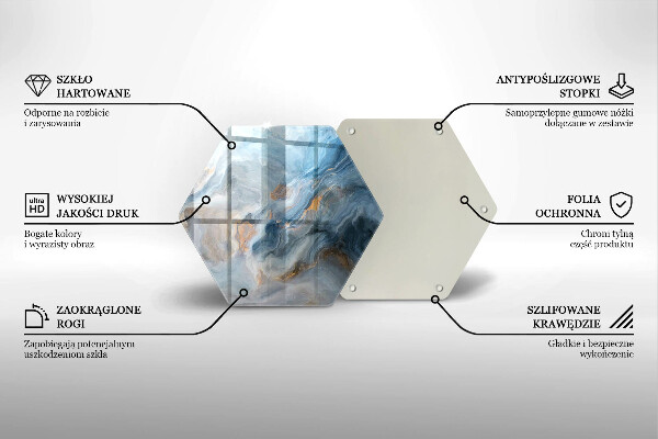 Üveg vágódeszka Márvány textúra