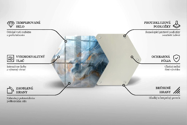 Üveg vágódeszka Márvány textúra