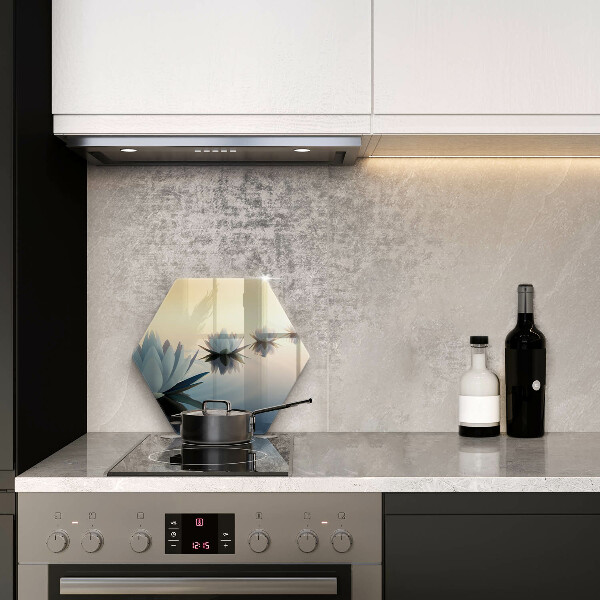 Üveg vágódeszka Liliom virágok a vízen