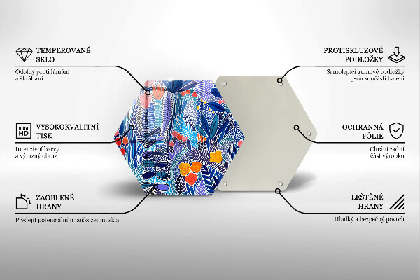 Üveg vágódeszka Festett rét