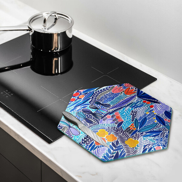 Üveg vágódeszka Festett rét