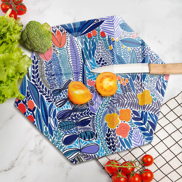 Üveg vágódeszka Festett rét