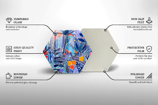 Üveg vágódeszka Festett rét