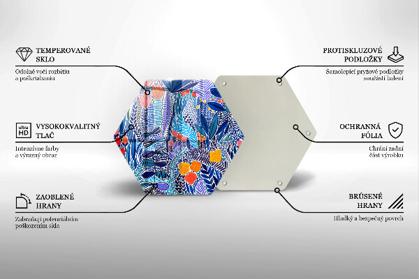 Üveg vágódeszka Festett rét