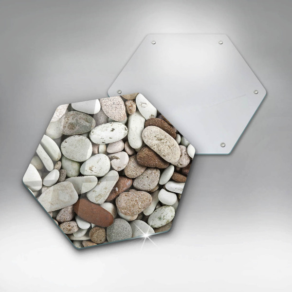 Üveg vágódeszka Kis kövek háttér