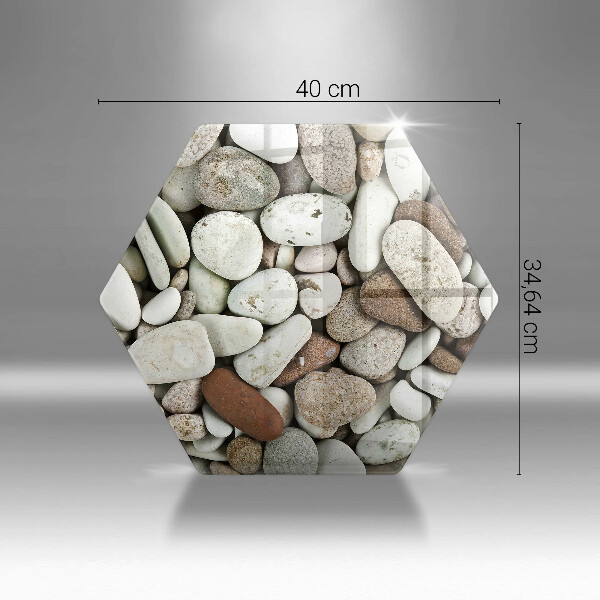 Üveg vágódeszka Kis kövek háttér