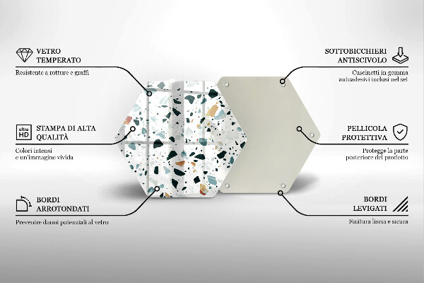 Üveg vágódeszka Könnyű kőedény