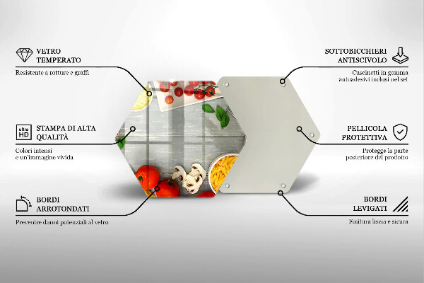 Üveg vágódeszka Konyhai étel