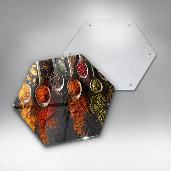 Üveg vágódeszka Fűszeres kanalak