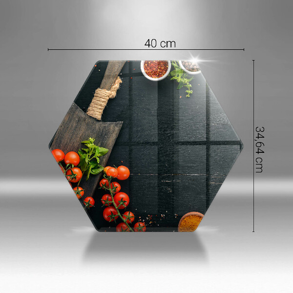 Üveg vágódeszka koktélparadicsom