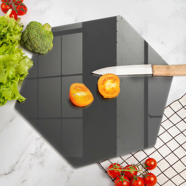 Üveg vágódeszka Szürke színű