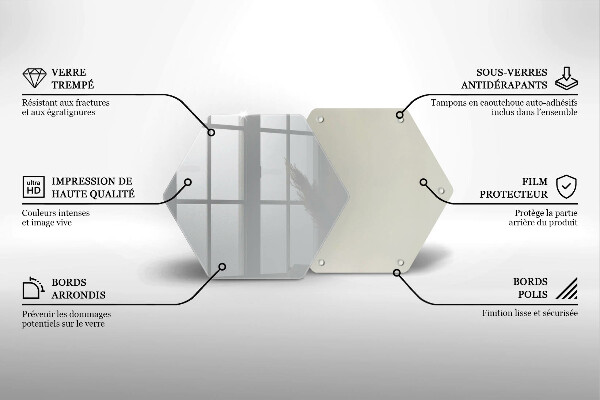Üveg vágódeszka Szürke színű