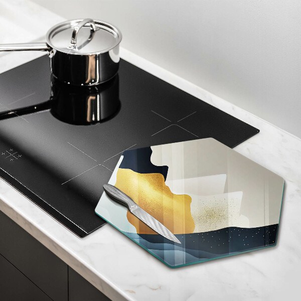 Üveg vágódeszka Absztrakt hegyek