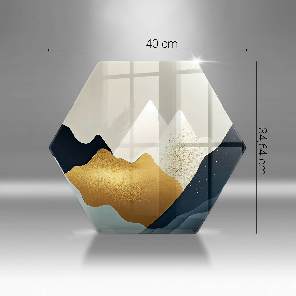 Üveg vágódeszka Absztrakt hegyek