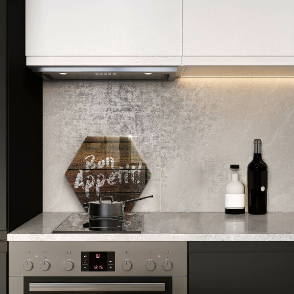 Üveg vágódeszka Bon Appetit feliratos táblák