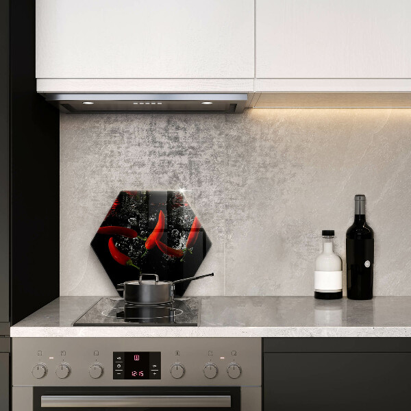 Üveg vágódeszka Chili paprika vízben