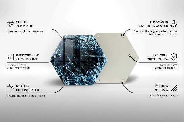 Üveg vágódeszka Éles jég szerkezete