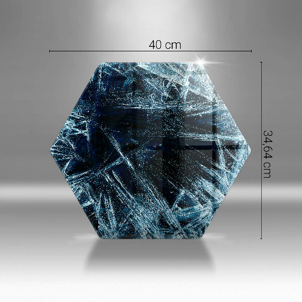 Üveg vágódeszka Éles jég szerkezete