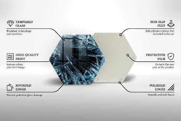 Üveg vágódeszka Éles jég szerkezete