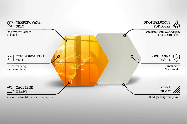 Üveg vágódeszka Lédús narancssárga gyümölcs