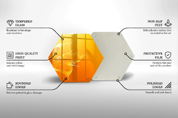 Üveg vágódeszka Lédús narancssárga gyümölcs