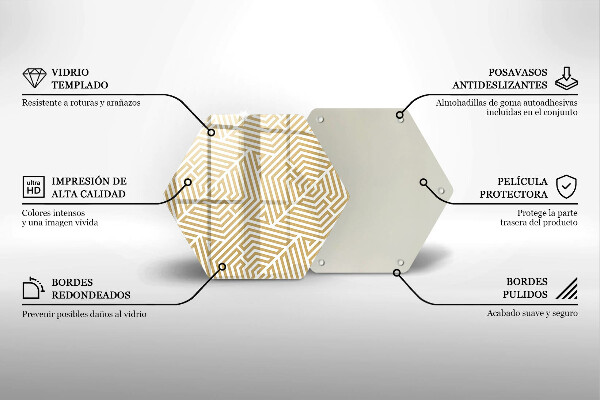 Üveg vágódeszka Geometriai vonalak