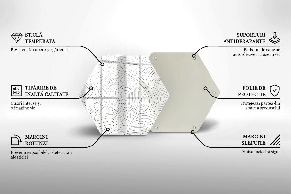 Üveg vágódeszka Absztrakt formák
