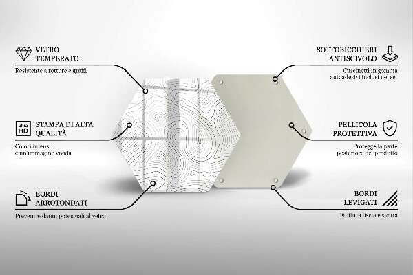 Üveg vágódeszka Absztrakt formák