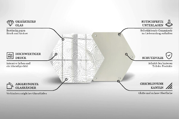 Üveg vágódeszka Absztrakt formák