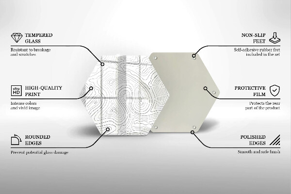 Üveg vágódeszka Absztrakt formák