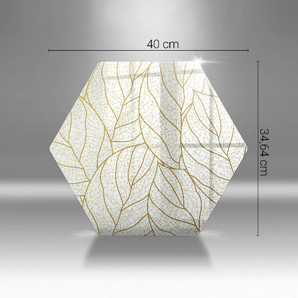 Üveg vágódeszka Line-art levelek minta