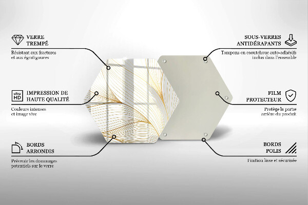 Üveg vágódeszka Modern vonalak minta