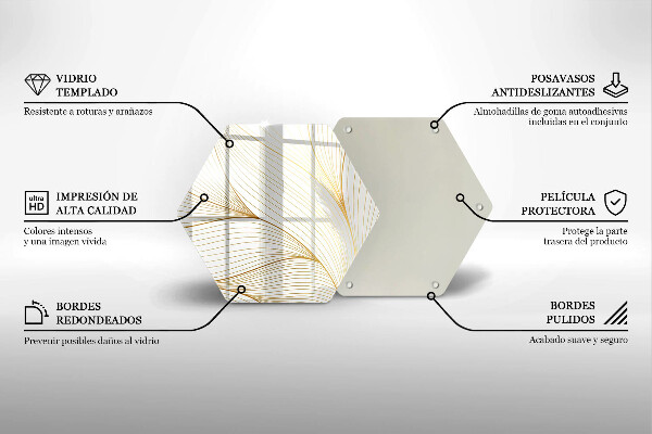 Üveg vágódeszka Modern vonalak minta