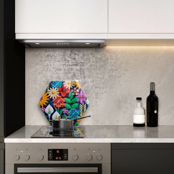 Üveg vágódeszka Virágok rét illusztráció