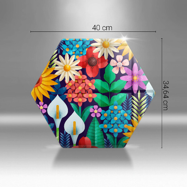 Üveg vágódeszka Virágok rét illusztráció