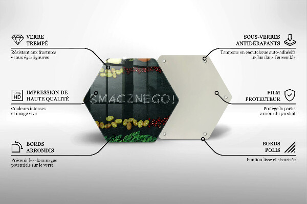 Üveg vágódeszka Felirat Jó étvágyat!