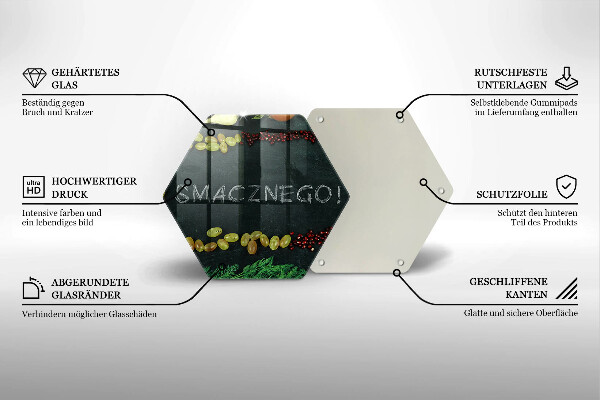 Üveg vágódeszka Felirat Jó étvágyat!