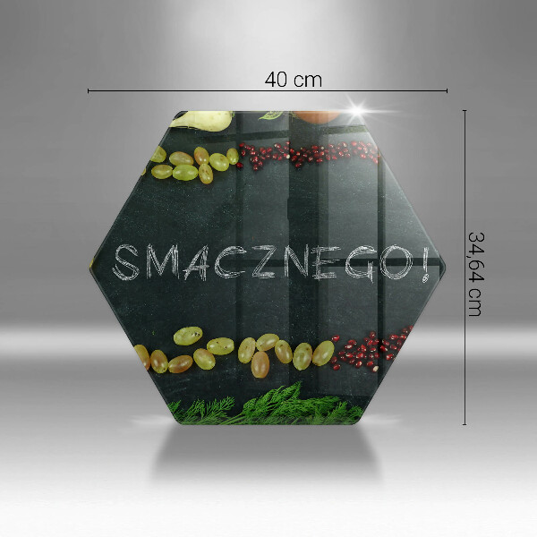 Üveg vágódeszka Felirat Jó étvágyat!