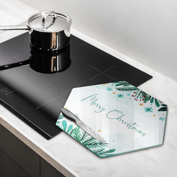 Üveg vágódeszka Merry Christmas