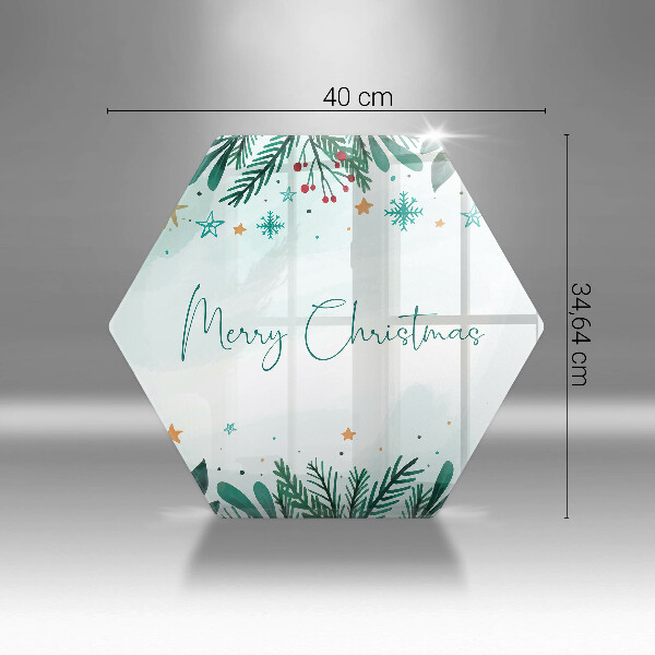 Üveg vágódeszka Merry Christmas