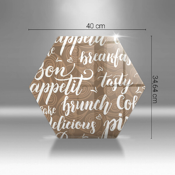 Üveg vágódeszka Jó étvágyat feliratok