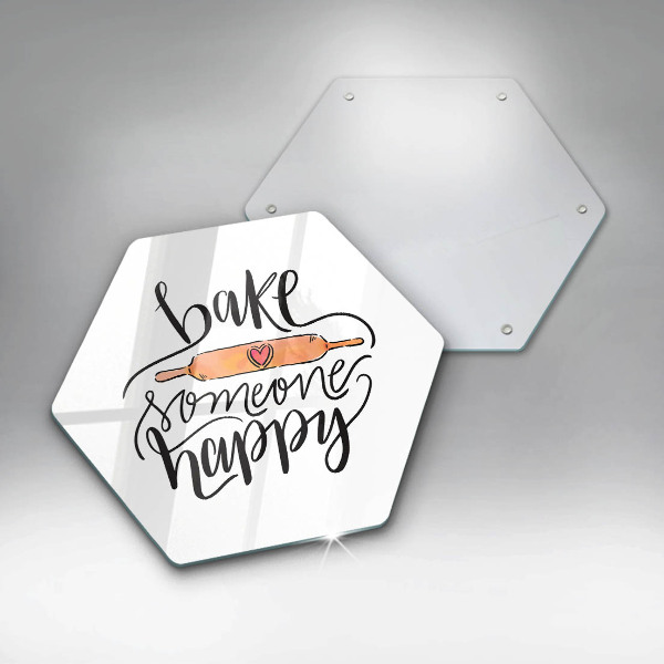 Üveg vágódeszka Süss boldoggá valakit