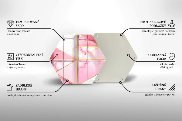 Üveg vágódeszka Geometrikus márvány