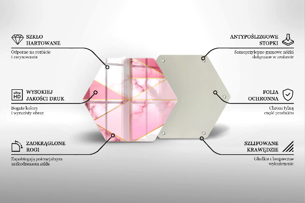 Üveg vágódeszka Geometrikus márvány