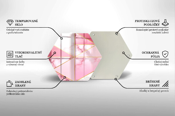 Üveg vágódeszka Geometrikus márvány
