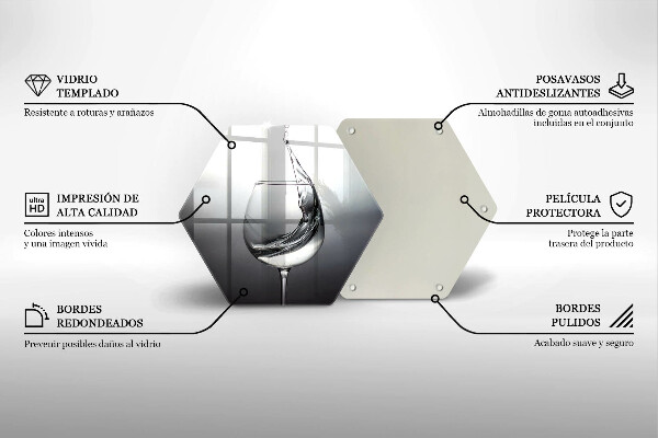 Üveg vágódeszka Egy pohár vizet