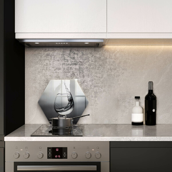 Üveg vágódeszka Egy pohár vizet