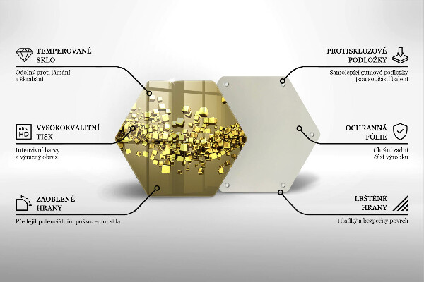 Üveg vágódeszka Absztrakt 3D geometria